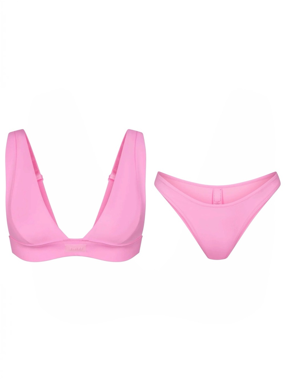 🔥NWT (SET) SKIMS Plunge Bikini Top & Cheeky Tanga (MEDIUM) Light Pink👙